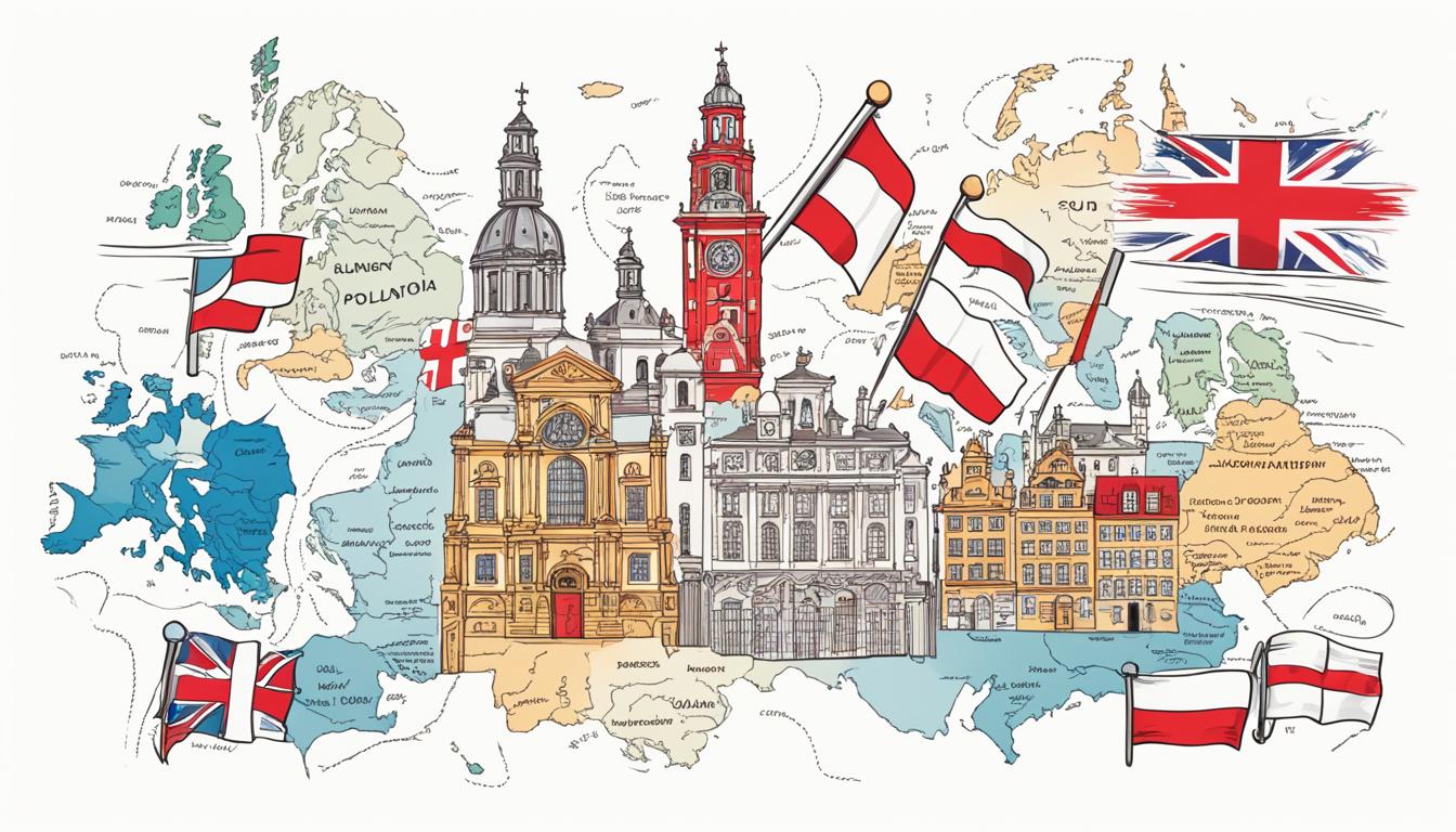 Compare Business and culture between United Kingdom, Austria and Poland