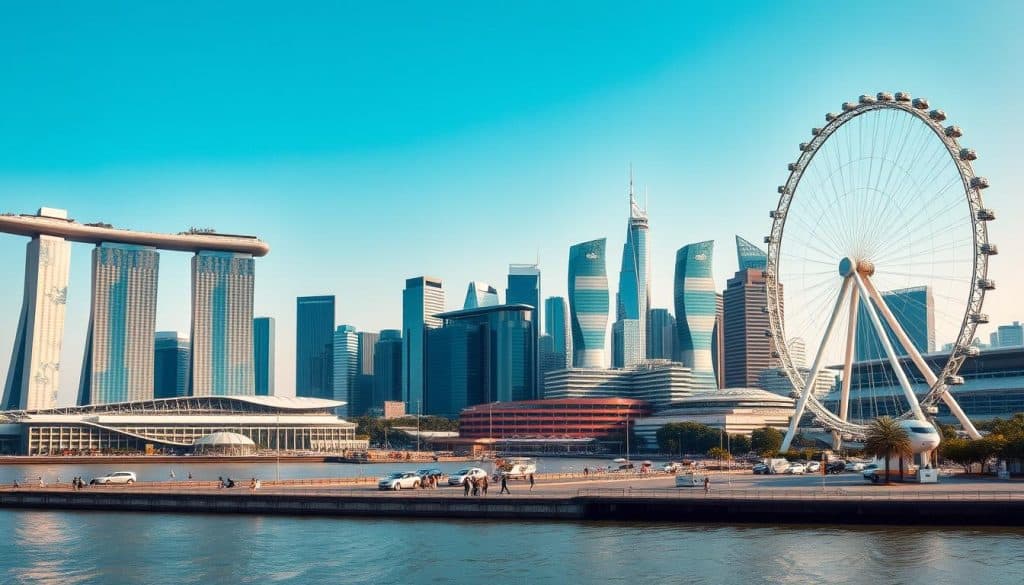 Singapore skyline with Marina Bay Sands and business district, representing opportunities for top 70 small business ideas in Singapore for foreigners