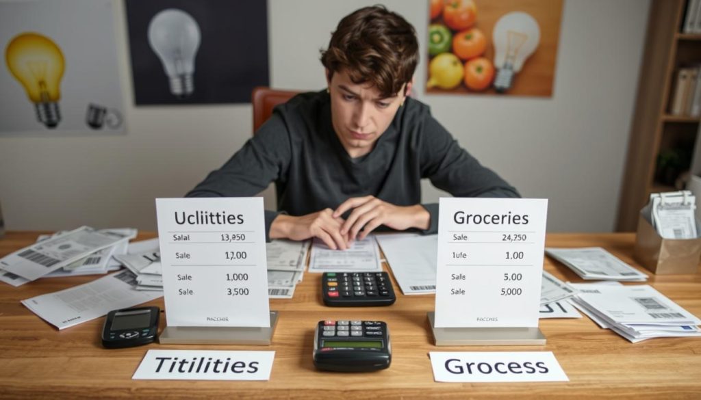 Utilities and groceries also contribute substantially to monthly budgets.